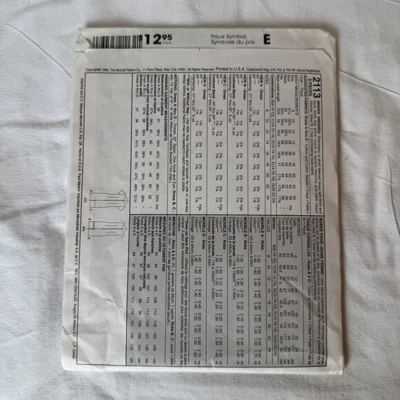 Dress Sleeveless Short Sleeve Darts  Petite-able 10,12,14 Pattern McCalls 2113 - Picture 2 of 3